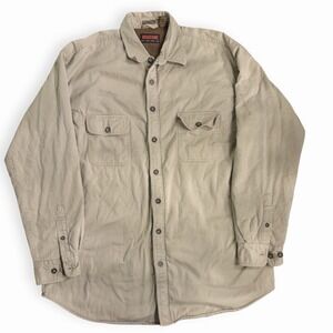 Wolverine Men's XLT Fleece Lined 100% Cotton Work Shirt Quilted Sleeves